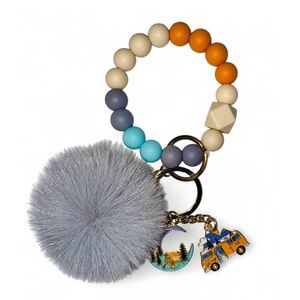 Camper Cutie Womens Silicone Beaded Keychain